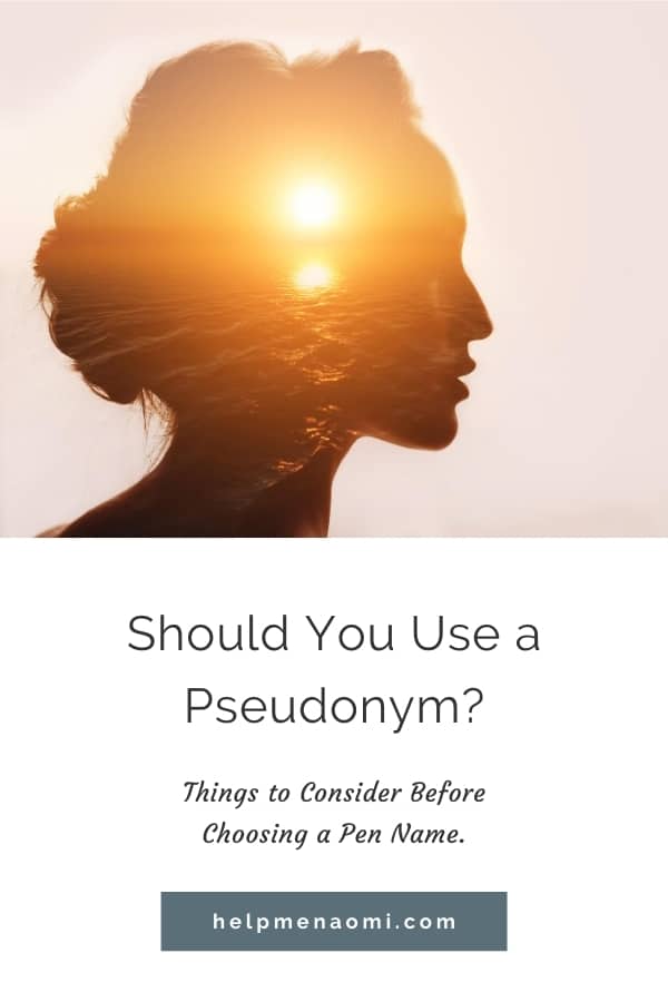 Should You Use a Pseudonym blog title overlay