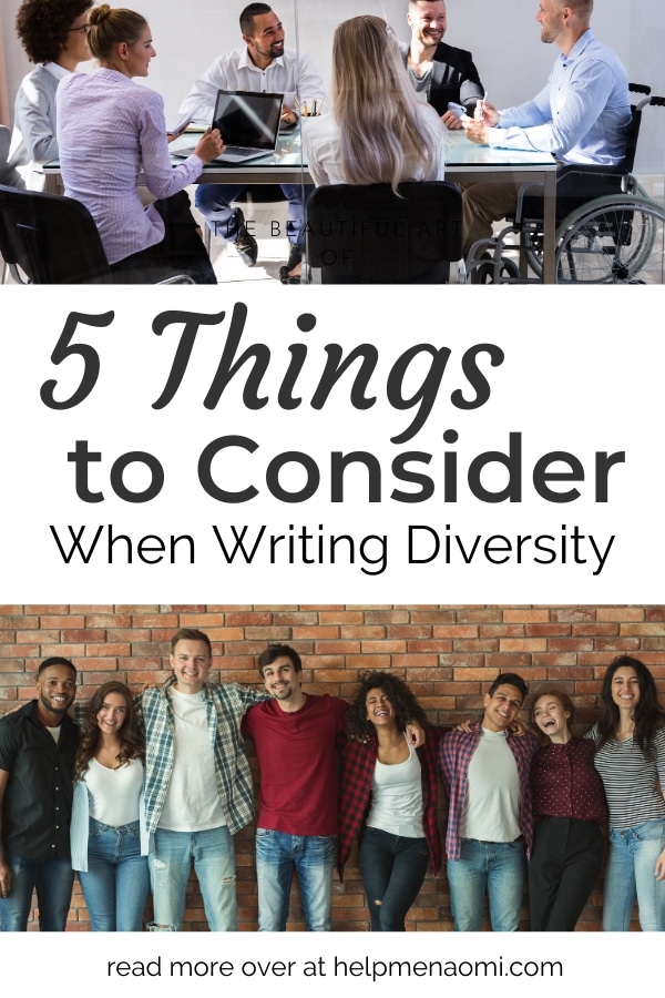 5 Things to Consider when Writing Diversity blog title overlay