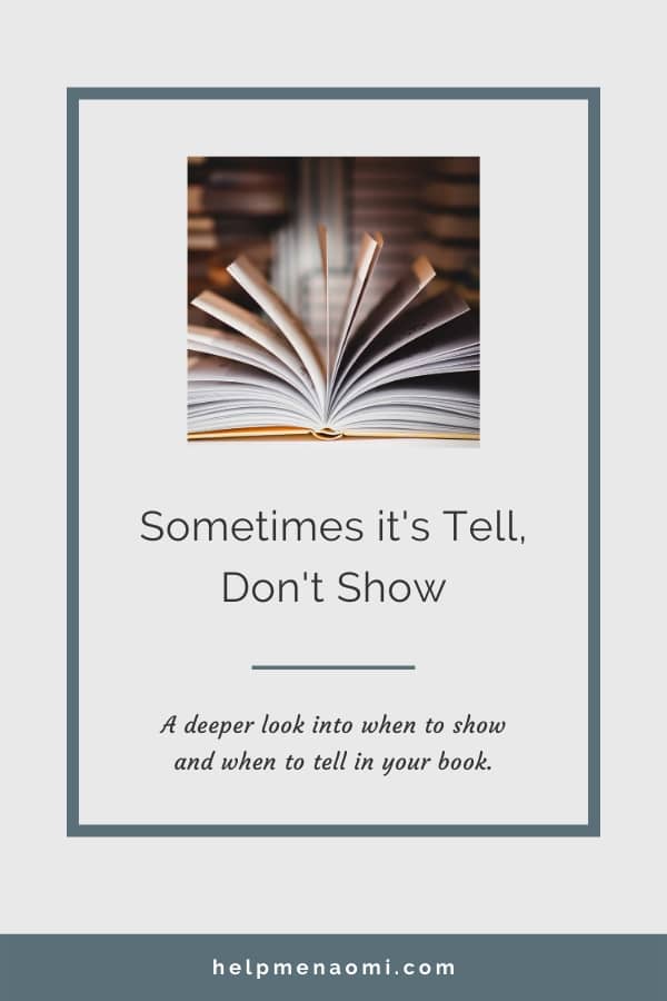 Show don't tell? Sometimes its Tell don't Show blog title overlay
