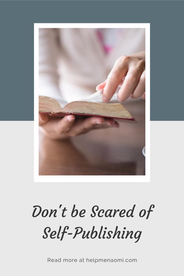 Don't be Scared of Self-Publishing blog title overlay