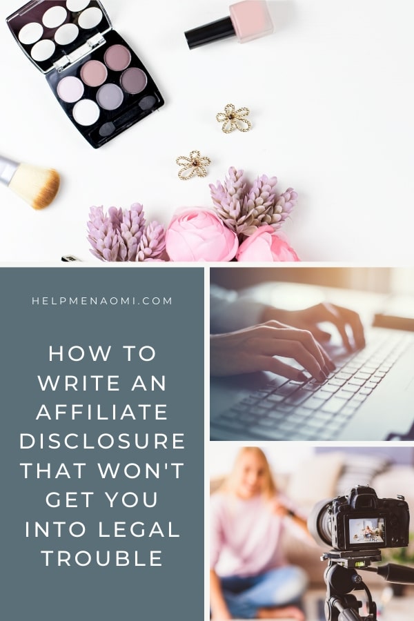 How to Write an Affiliate Disclosure blog title overlay