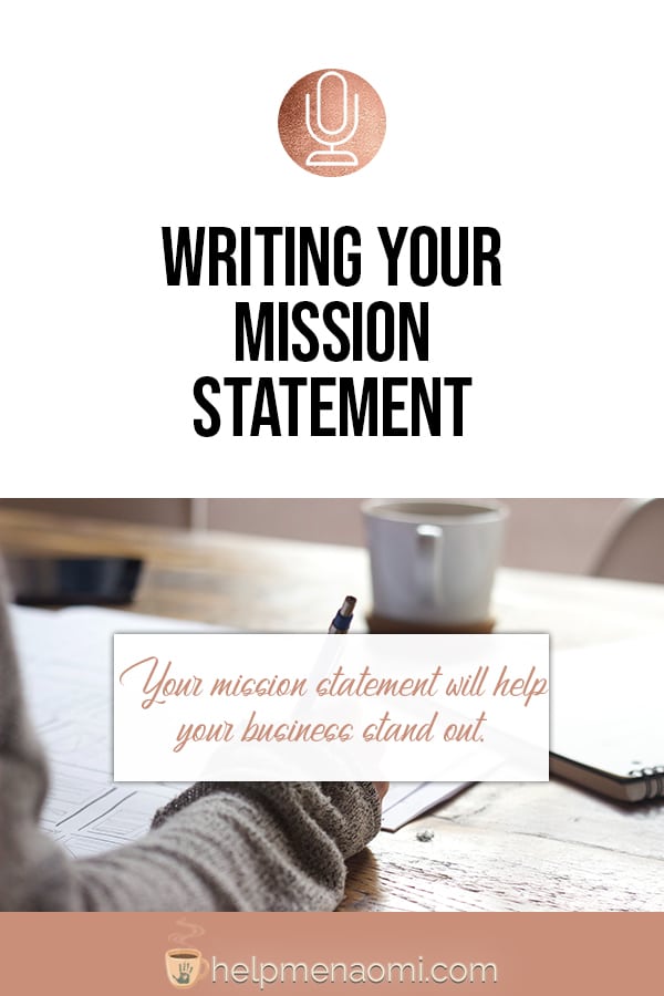 Writing Your Mission Statement - Podcast title overlay